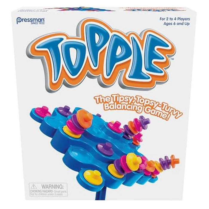 Pressman Original Topple Board Game | Classic & Fun Balancing Game for Kids & Family | Promotes STEM Skills | Great Gift Idea | 2-4 Players, Ages 6+ by Pressman - Image 1