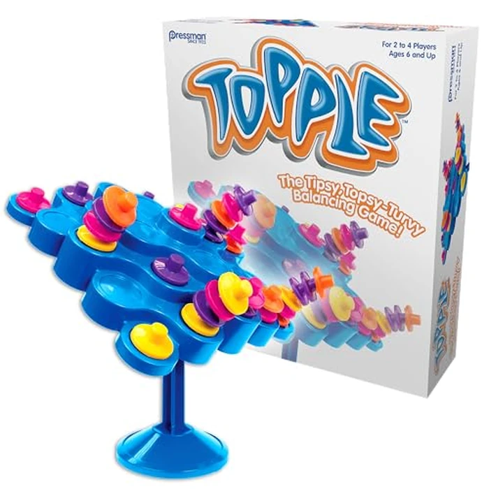 Pressman Original Topple Board Game | Classic & Fun Balancing Game for Kids & Family | Promotes STEM Skills | Great Gift Idea | 2-4 Players, Ages 6+ by Pressman - Image 2
