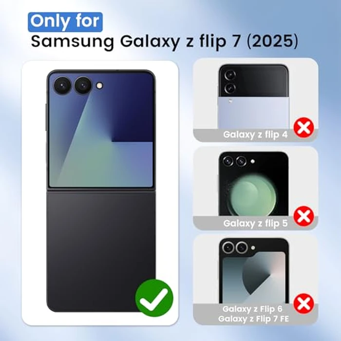 Ruky for Z Flip 7 Case, Full Body Cover Anti-Scratches Shockproof Hard PC Ultra-Thin, Support Wireless Charging Protective Phone Cover for Samsung Galaxy Z Flip 7, Black by Ruky - Image 2