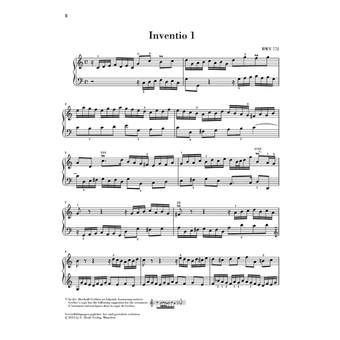J.S. Bach: Inventions and Sinfonias BWV 772-801 | Henle Urtext Piano Sheet Music (Revised Edition) | Baroque Masterwork for Study and Performance | ... French, German) (Multilingual Edition) by G. Henle Verlag - Image 4