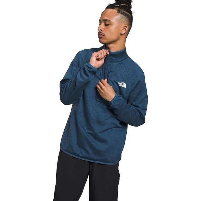 The North Face Men's Canyonlands ½ Zip Pullover Fleece (Size S) - Shady Blue Heather by The North Face - Image 2