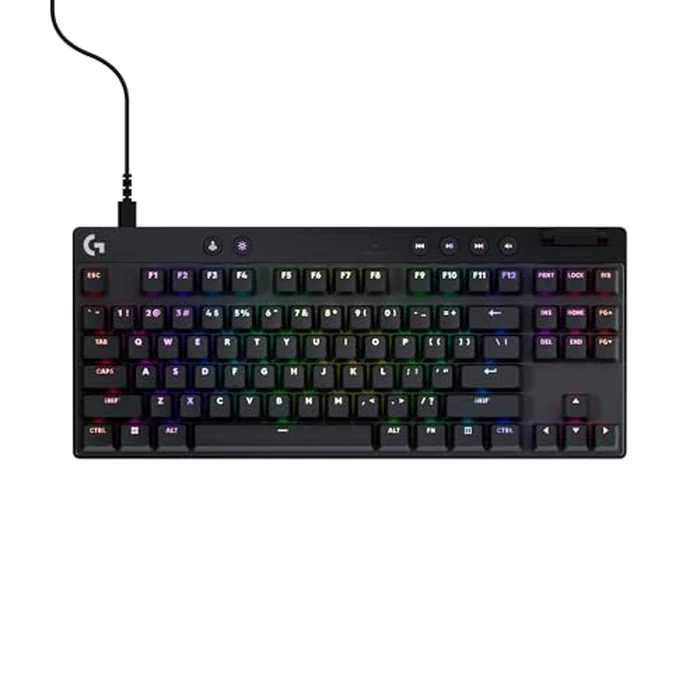 Logitech G PRO X TKL Rapid (Tenkeyless) Wired Gaming Keyboard: Magnetic Analog Switches with Rapid Trigger, Lightsync RGB, Detachable USB-C Cable, Volume Roller & Media Buttons - Black by Logitech G - Used - Very Good condition
