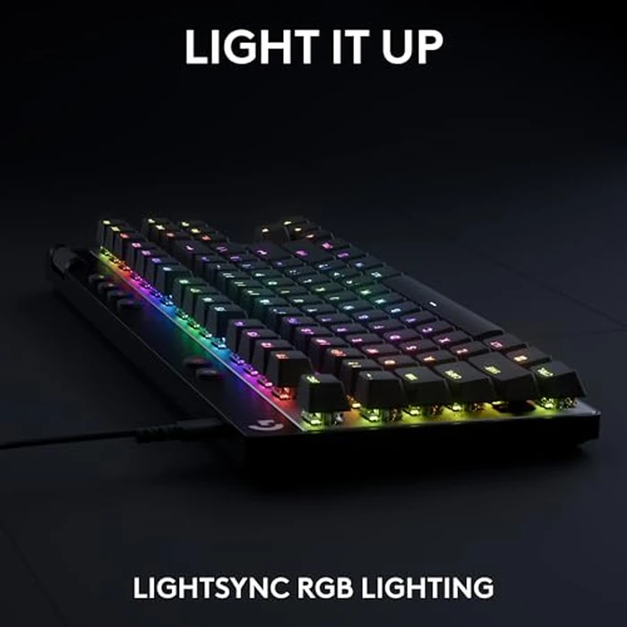 Logitech G PRO X TKL Rapid (Tenkeyless) Wired Gaming Keyboard: Magnetic Analog Switches with Rapid Trigger, Lightsync RGB, Detachable USB-C Cable, Volume Roller & Media Buttons - Black by Logitech G - Image 6