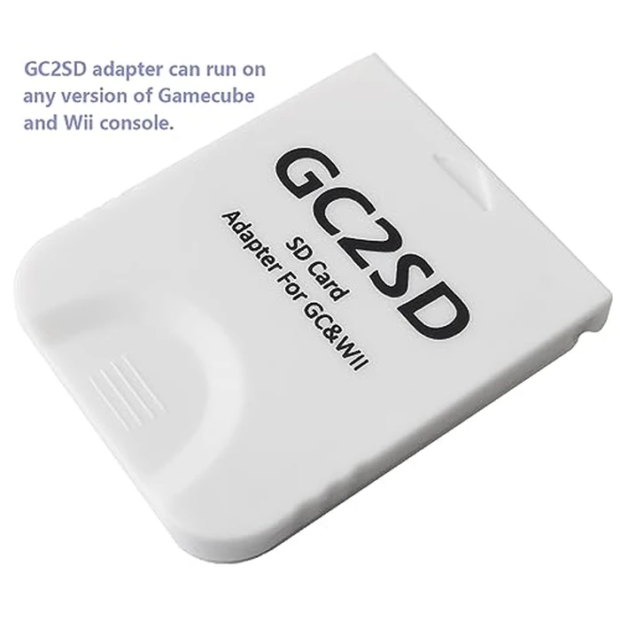 Hyamass GC2SD Gamecube Memory Card Adapter, Memory Card Compatible for Gamecube and Wii with Micro SD Support for Emulator, Plug and Play Portable Game Memory Card (White) by Hyamass - Used - Like New condition