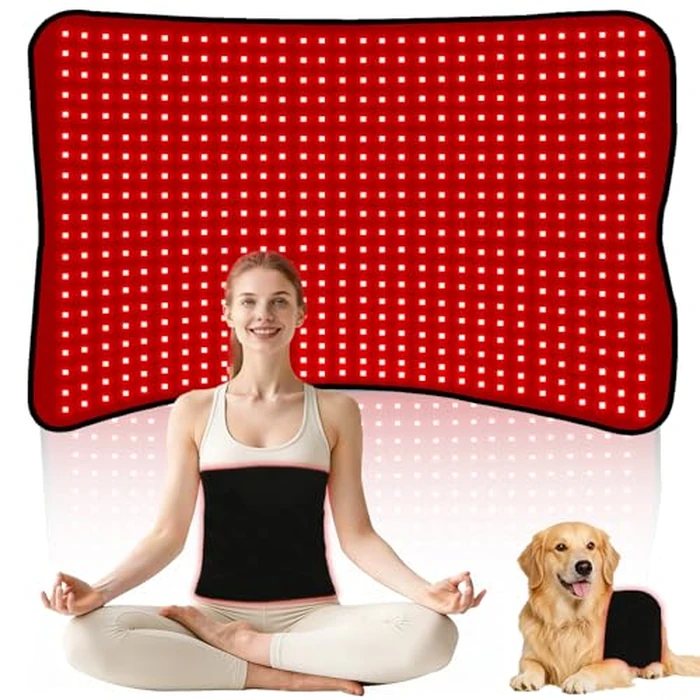 Red Light Therapy Mat for Body, Near Infrared Light Therapy Pad with 660nm & 850nm Wavelength, Home Use for Back Belly Knee Joint Muscle Comfort 600 LEDs 27"x24" by Morespond - Image 1