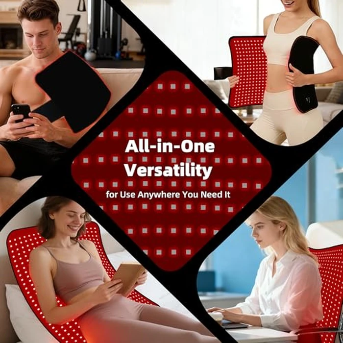 Red Light Therapy Mat for Body, Near Infrared Light Therapy Pad with 660nm & 850nm Wavelength, Home Use for Back Belly Knee Joint Muscle Comfort 600 LEDs 27"x24" by Morespond - Image 5