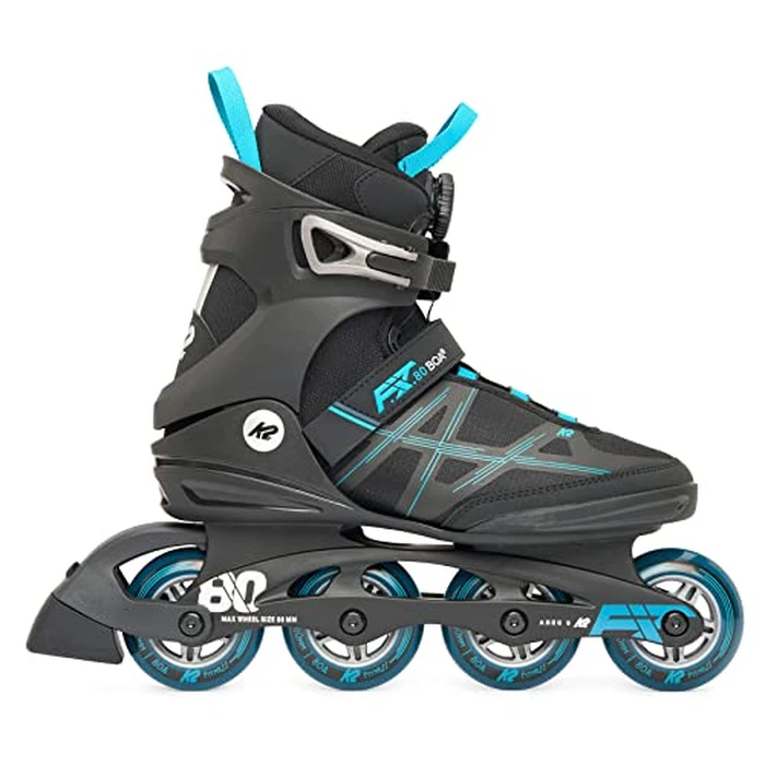 K2 F.I.T. 80 BOA Black/Blue Mens Inline Skates - Black/Blue / 10.5 by K2 - Image 2