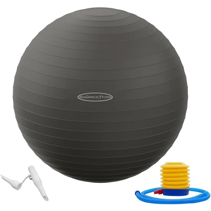 Fitvids Anti-Burst and Slip Resistant Exercise Ball Yoga Ball Fitness Ball Birthing Ball with Quick Pump, 2,000-Pound Capacity, 19-22 inch, M by Fitvids - Used - Very Good condition - US$12.28