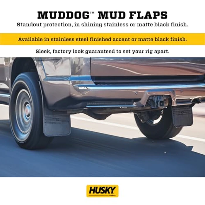 Husky Liners Universal Muddog Mud Flaps | Rubber Front Mud Flaps - 12" w/o Weight - Black (FITS Various Ford, Chevy, Dodge, GMC, Toyota, Nissan, Hummer See Guide to Confirm) | 55000 by Husky Liners - Image 3