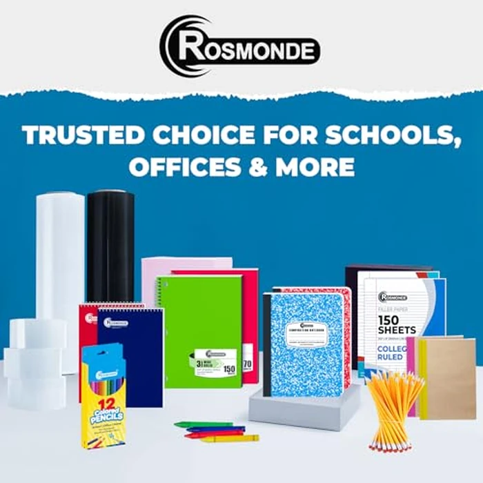 Rosmonde Composition Notebook Wide Ruled 5 Pack, 200 Pages (100 Sheets), 9-3/4 x 7-1/2, Back to School Supplies, Notebooks for School, Office Supplies, Notebooks for Work, Wide Ruled Notebook by Rosmonde - Image 8