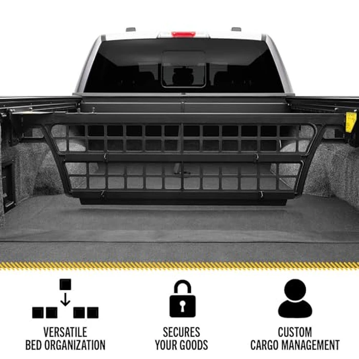 RealTruck Roll-N-Lock Cargo Manager Truck Bed Organizer | CM223 | Fits 2019 - 2025 Chevy/GMC Silverado/Sierra, works w/ MultiPro/Flex tailgate (w/o Carbon Pro Bed) 5' 10" Bed (69.9") by RealTruck - Image 5