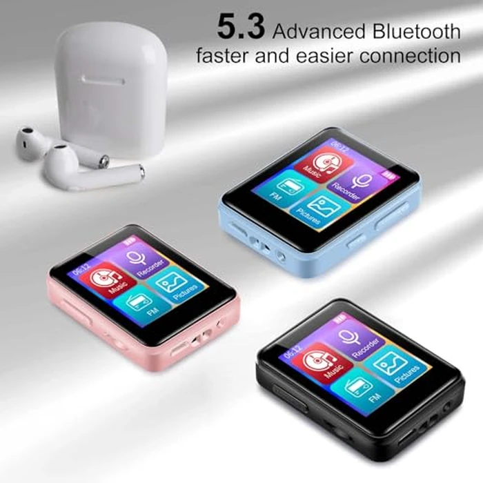 32GB MP3 Player with Bluetooth, 1.8 inch Screen, with FM Radio, Recorder, Portable Sport HiFi Music Player Up to 512GB, Blue by woolynew - Image 6