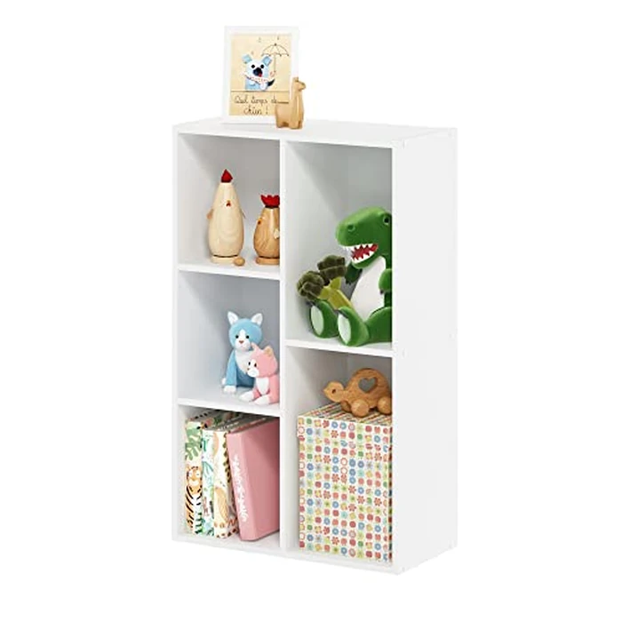 Furinno LUDER Book Shelf, 5-Cube Bookshelf, Tool Free Assembly Open Shelves Bookcase 9.4 x 19.7 x 31.5, for Living Room, Bedroom, Home Office, White by Furinno - Used - Very Good condition - CA$34.47