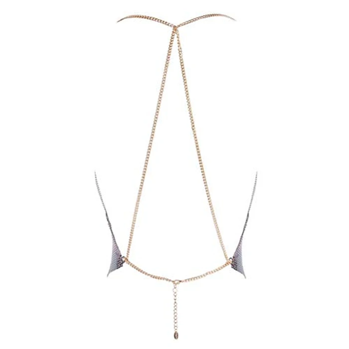 Sparkly Tops for Women, Sexy Body Chain Tops for Women Deep v Crop Top-Black Medium by Luxexy - Image 3