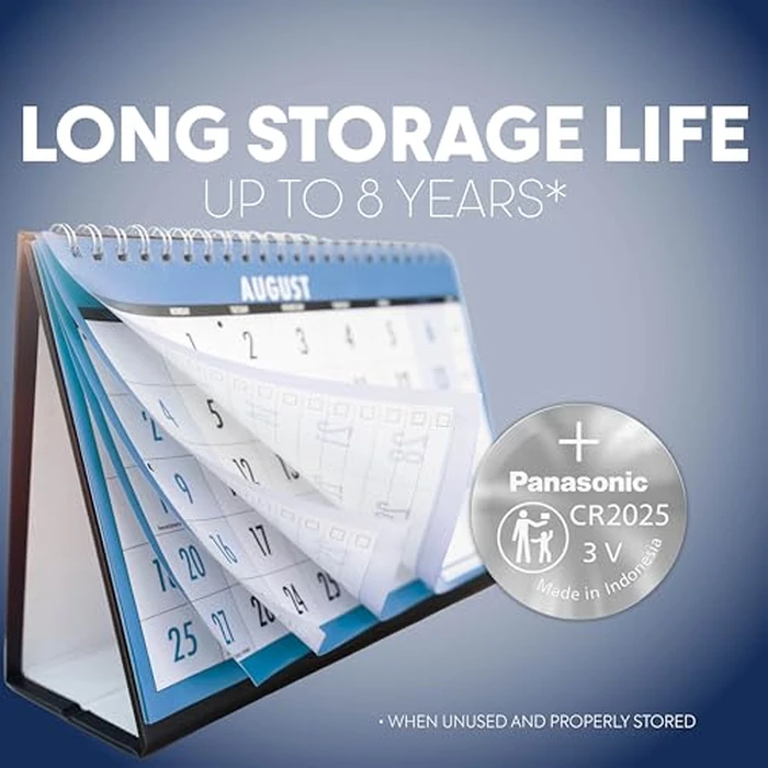Panasonic CR2025 3.0 Volt Long Lasting Lithium Coin Cell Batteries in Child Resistant, Standards Based Packaging, 10 Count(Pack of 1) by Panasonic - Image 4