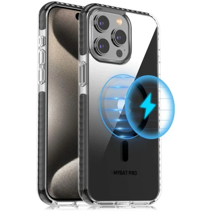 MyBat Pro Vivid Series Phone Case with MagSafe for iPhone 15 Plus - Black/Clear by MyBat Pro - Image 2
