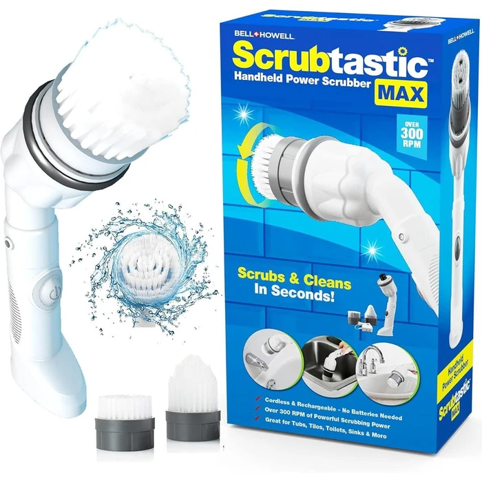 Bell + Howell Scrubtastic Max Spin Scrubber - White by Bell + Howell - Image 1