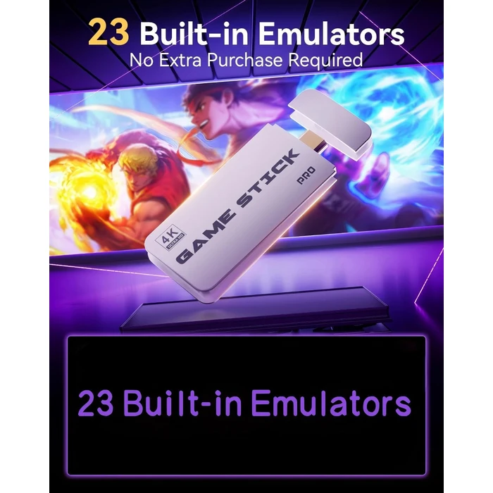 2026 Upgraded Retro Gaming Console, Retro Game Stick, 4K HD HDMI TV Game Stick, Built-in Classic Video Games, Plug & Play Game Console for TV 2 Wireless Controllers by RMOKA - Image 1