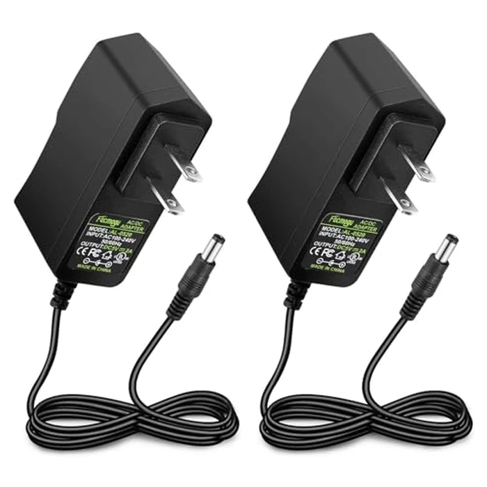 Facmogu 2 Pack DC 5V 2A Power Adapter, AC 100-240V to DC 5V 2A 10W Power Supply Transformers, 5.5 x 2.5mm Jack Also Compatible with 5.5x2.1mm Socket by Facmogu - Used - Acceptable condition - CA$11.25