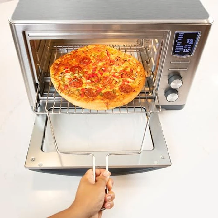 Kenmore Toaster Oven Air Fryer - Fry Chicken, Rotisserie, Bake Bread, Cookie, Pizza Dehydrator Racks Convection Kitchen Appliances 26 Quart Four à friteuse à air Stainless Steel by Koolatron - Image 2