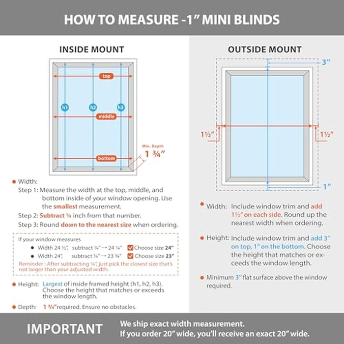 DEZ FURNISHINGS Cordless 1" Mini Blind, 34.5" W x 72" H, Pearl White by DEZ Furnishings - Image 4