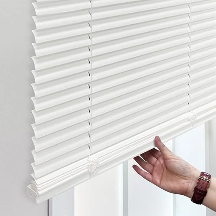 DEZ FURNISHINGS Cordless 1" Mini Blind, 34.5" W x 72" H, Pearl White by DEZ Furnishings - Image 5
