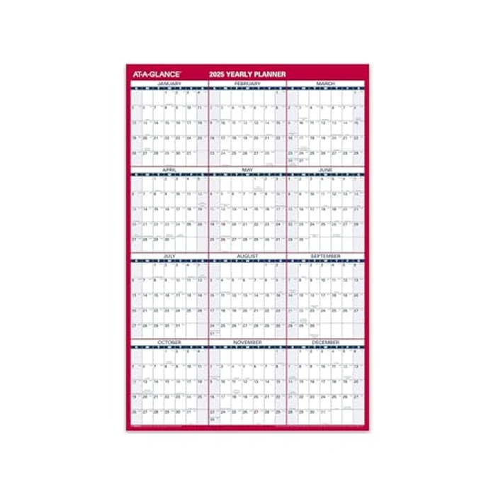 AT-A-GLANCE 2025 Wall Calendar, Monthly, 24" x 36", Extra Large, Paper, Reversible, Vertical/Horizontal (PM2122825) by AT-A-GLANCE - Image 4