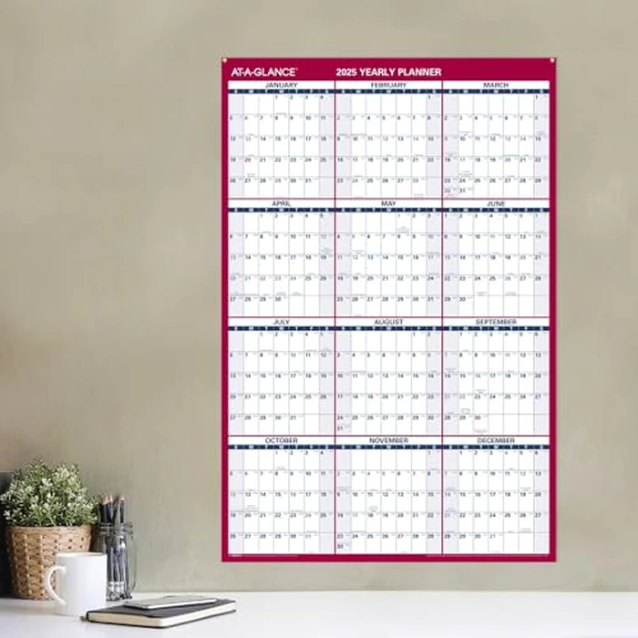 AT-A-GLANCE 2025 Wall Calendar, Monthly, 24" x 36", Extra Large, Paper, Reversible, Vertical/Horizontal (PM2122825) by AT-A-GLANCE - Image 5