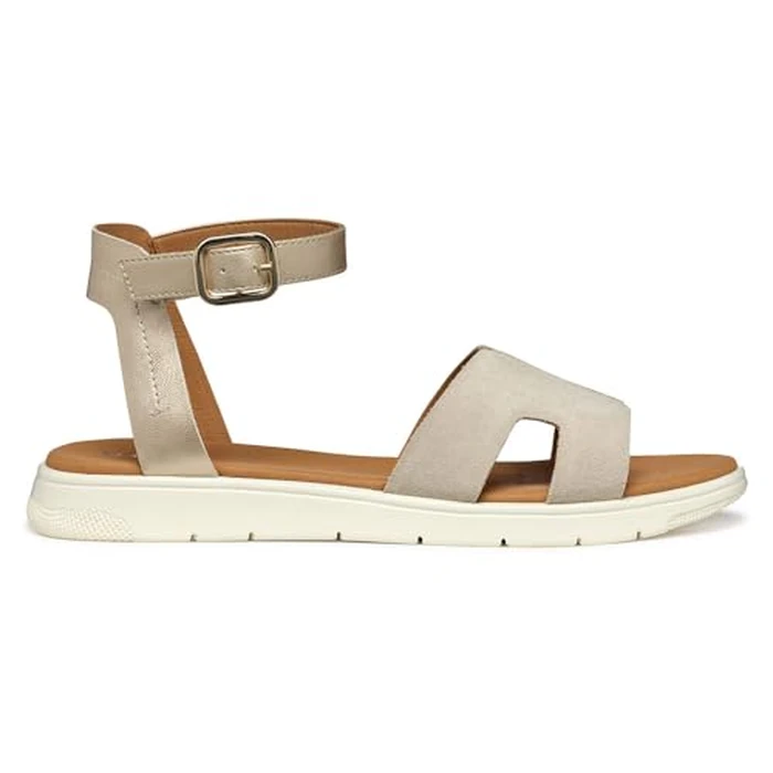 Geox D DANDRA B - Pearl.GBK+SUEDESANDALS-7 Gold by Geox - Image 4
