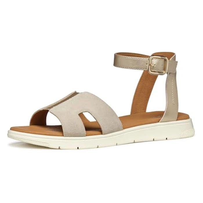 Geox D DANDRA B - Pearl.GBK+SUEDESANDALS-7 Gold by Geox - Image 6