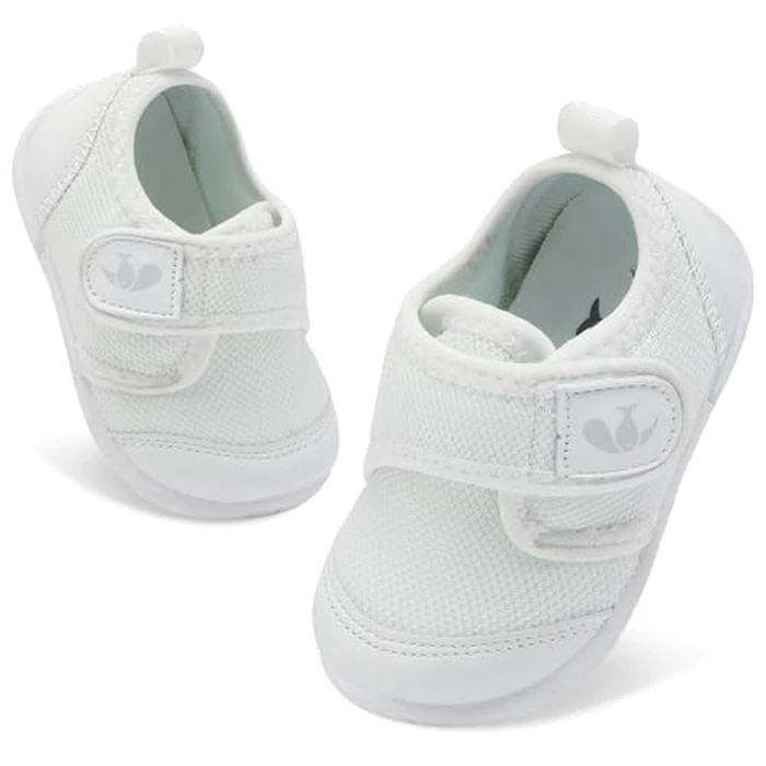 FEETCITY Infant Shoes Girls Boys Baby Walking Shoes Newborn Crib Shoes First Walker Shoes Slip On Sneaker White by FEETCITY - Used - Very Good condition