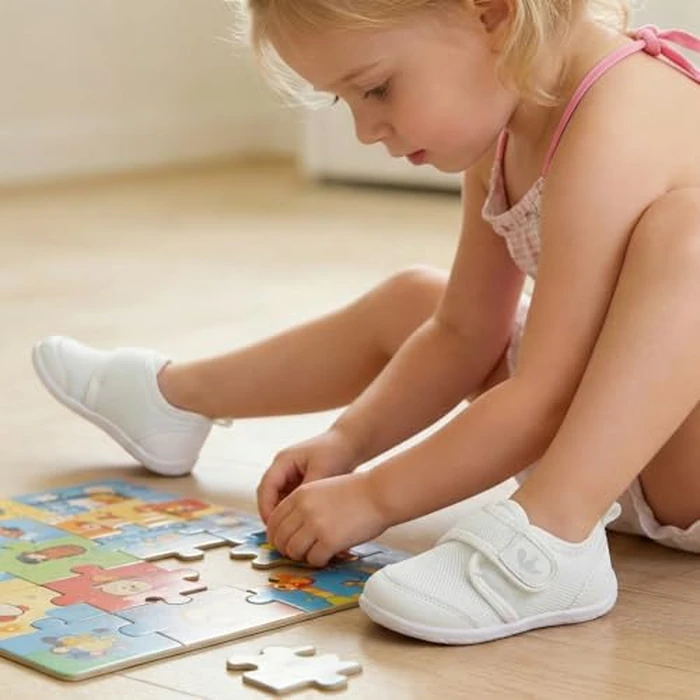 FEETCITY Infant Shoes Girls Boys Baby Walking Shoes Newborn Crib Shoes First Walker Shoes Slip On Sneaker White by FEETCITY - Image 2