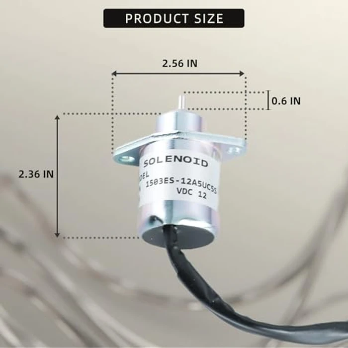 Fuel Shut Off Solenoid 17454-60010 1503ES-12A5UC5S 16616-60010 SA-4569-T Woodward for Kubota D905 D1005 D1105 V1205 V1305 V1505T Engines 12V by KD KISONIED - Image 4