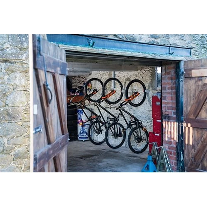 CLUG Bike Clip Indoor-Outdoor Bicycle Rack Storage System, Black/Black, Roadie (23-32mm) by Hornit - Image 5