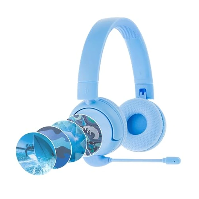 Made for Amazon Bluetooth Kids Headphones with Boom Microphone | Blue by ONANOFF - Used - Like New condition - US$28.68