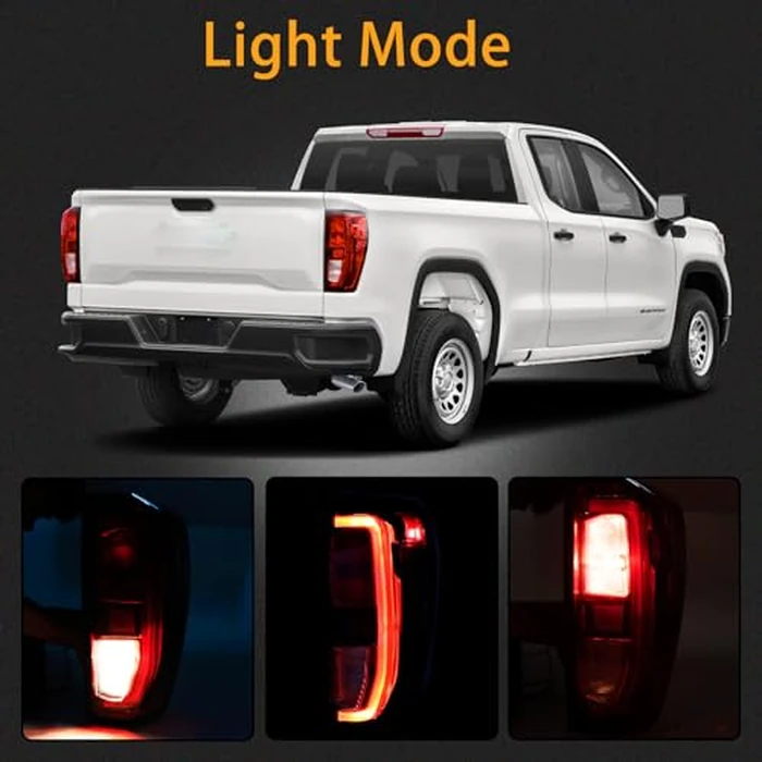 Tail Light Assembly Compatible With 2019-2022 Gmc Sierra 1500/2500 Right Passenger Side Halogen Rear Brake Lamps With Bulb And Wiring Harness, HY243-R by MiKaFex - Image 4