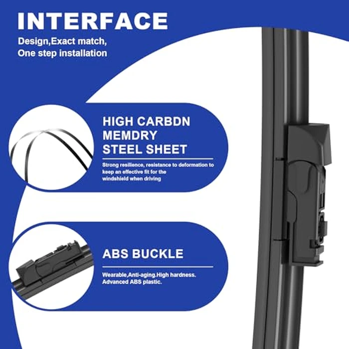 3 Wipers Factory Replacement For Toyota Prius 2023-2016 ，Prius AWD-e 2023-2019， Prius Prime 2023-2017 Original Equipment Windshield Wiper Blades Set 28"+16"+16" (Set of 3) by CNBAVEIO - Image 3