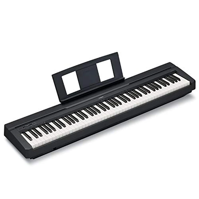 Yamaha 88-Key Weighted Portable Digital Piano Keyboard with Music Rest, Sustain Foot Switch, Built-in Speakers, USB Connectivity, Black (P45B) by Yamaha - Image 1