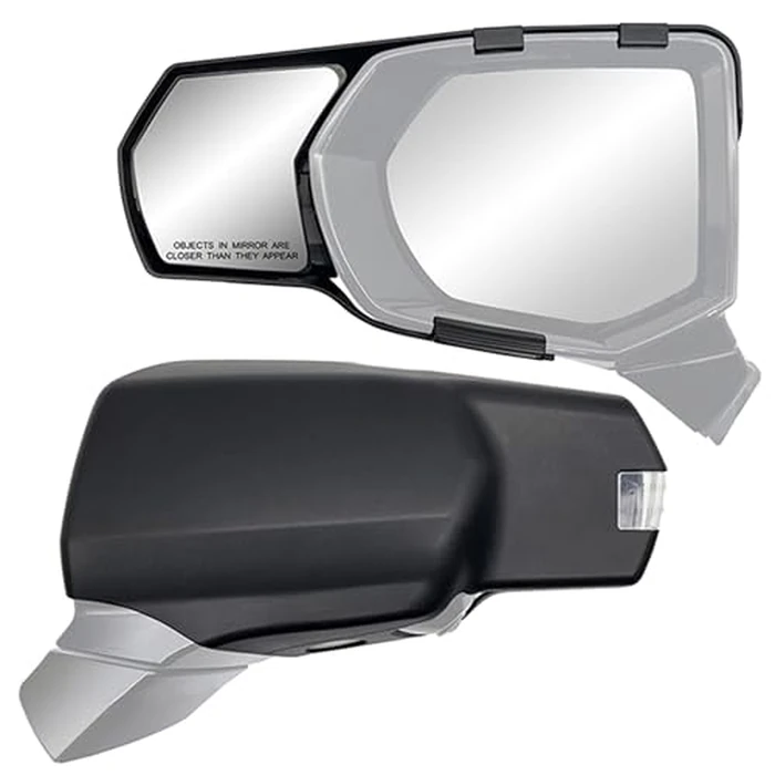 K Source Snap & Zap Custom Towing Mirror Pair for Cadillac Escalade, Chevrolet Suburban/Tahoe, GMC Yukon,Black by K Source - Used - Very Good condition - US$64.77