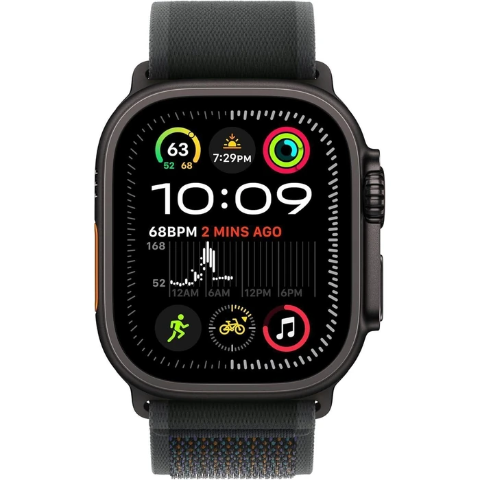 Apple Watch Ultra 2 (Cellular + GPS) - 64GB - 49mm - Black Titanium Case with Black Textile Trail Loop Band - M/L Size by Apple - Image 2