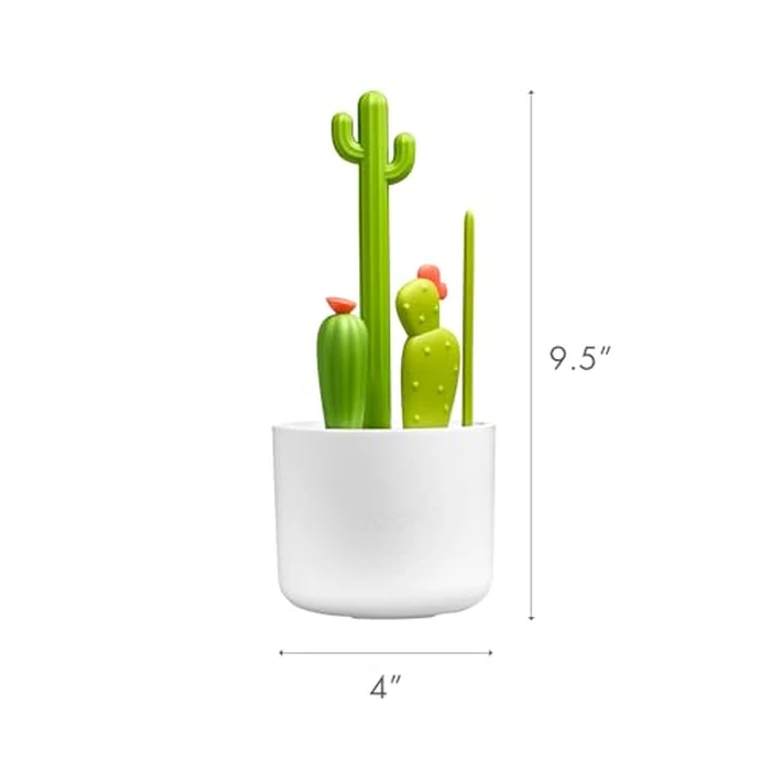 Boon Cacti Bottle Cleaning Brush Set - Includes Bottle Brush, Nipple Brush, Detail Brush, and Straw Brush - Baby Bottle Brush Set for Bottle Drying Rack - Baby Essentials - 4 Count by Boon - Image 8