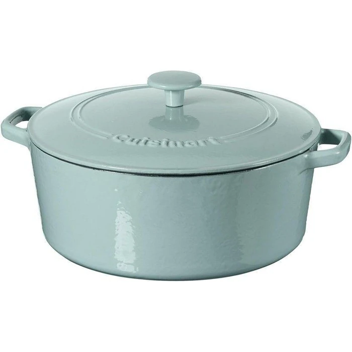 Cuisinart Casserole Cast Iron 7 Quart with Cover (C1670) - Light Blue by Cuisinart - Refurbished - Excellent condition