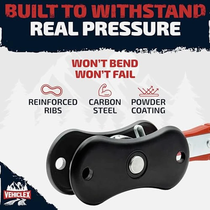 Vehiclex Brake Caliper Compression Tool - Heavy Duty Brake Pad Spreader Tool with Ratcheting Handle & Rib-Reinforced Plates - Caliper Piston Compressor Tool for Cars, SUVs, and Light Trucks by Vehiclex - Image 2