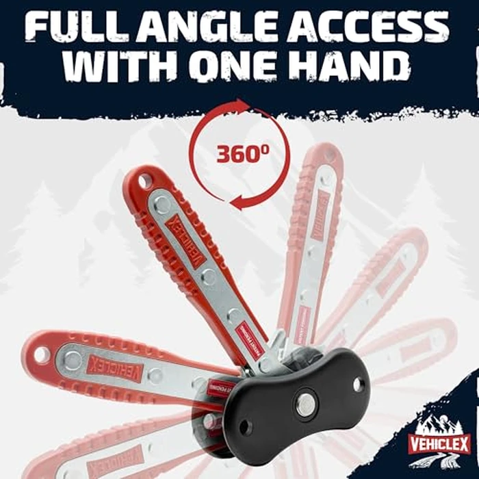 Vehiclex Brake Caliper Compression Tool - Heavy Duty Brake Pad Spreader Tool with Ratcheting Handle & Rib-Reinforced Plates - Caliper Piston Compressor Tool for Cars, SUVs, and Light Trucks by Vehiclex - Image 7