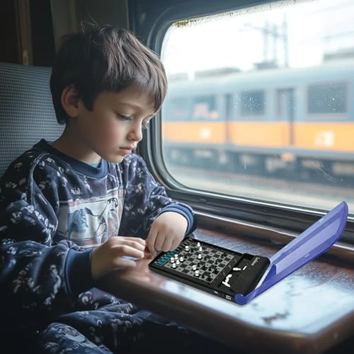 Lexibook, Electronic Travel Chess Set, 32 Pieces, 64 Difficulty Levels, 1 to 2 Players, Strategy Game, Family Board Game, LCG500 by LEXiBOOK - Image 3