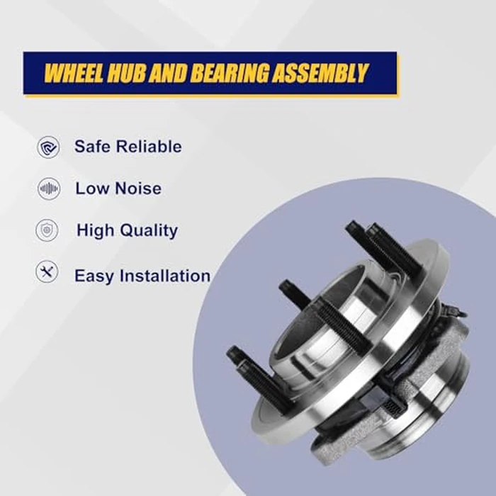 KUSATEC 515093 Front Wheel Bearing and Hub Assembly Compatible with 2006-2010 for Hummer H3,2009-2010 H3T, 6 Lug Bolts w/ABS by KUSATEC - Image 2