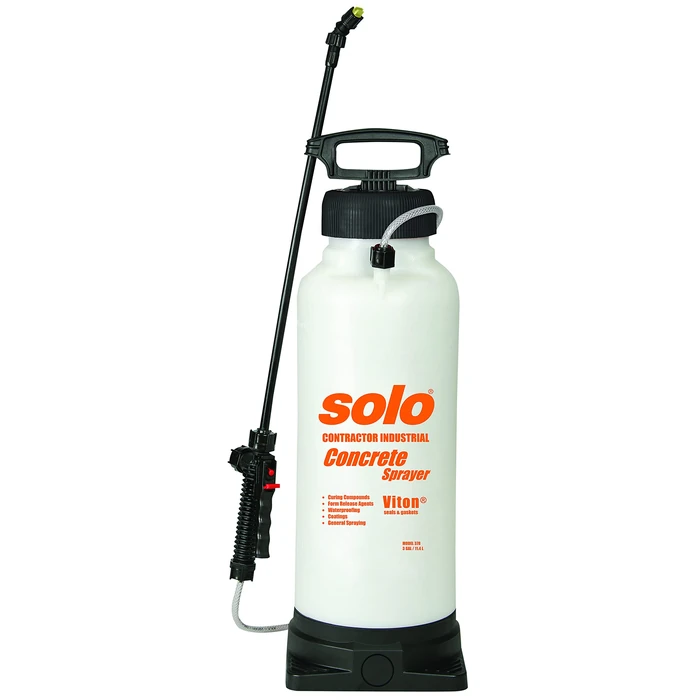 SOLO 378 3-Gallon Concrete Tank Sprayer W/Viton Seals and O-Rings, Large Base by Solo - Used - Like New condition