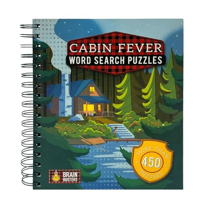 Cabin Fever Word Search Puzzles: Multi-Level Spiral-Bound Puzzle Word Search Book for Adults Including More Than 450 Variety Puzzles (Part of the Brain Busters Puzzle Collection) by Cottage Door Press - Used - Very Good condition
