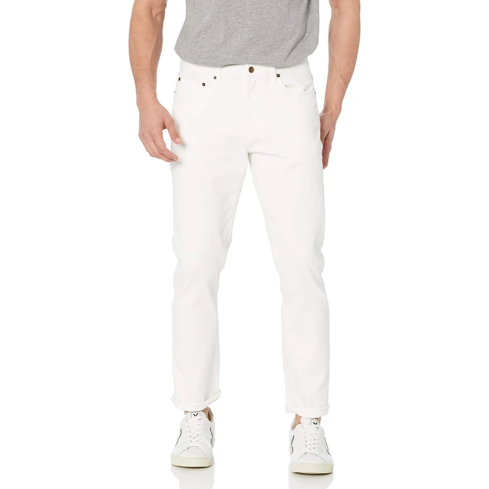 Amazon Essentials Men's Slim-Fit Jeans - Discontinued Colors, Bright White, 38W x 30L by Amazon Essentials - Image 1