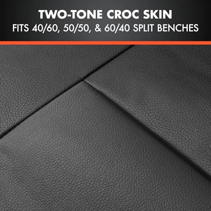 BDk Faux Leather Car Seat Cover Full Set - Front & Rear Split Bench Black Seat Covers For SUV & Truck Seat Covers, Airbag Compatible - Interior Protective Seat Covers for Car Seats & Car Accessories by BDK - Image 5